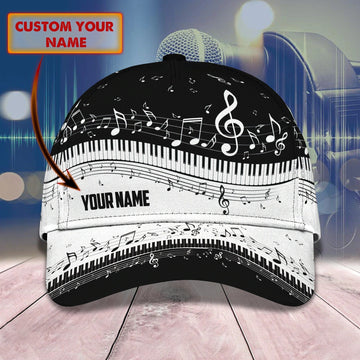 Maxcorners Custom Piano Baseball Cap Full Print For Piano Lover, To My Wife, Husband, Son, Daughter Piano Lover Gifts LM0402