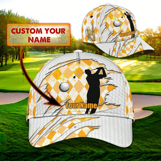 Maxcorners Customized 3D All Over Print Mens Golf Cap For Mens, Birthday Gift For Golf Man, Golfer Friends Best Gifts LM0402