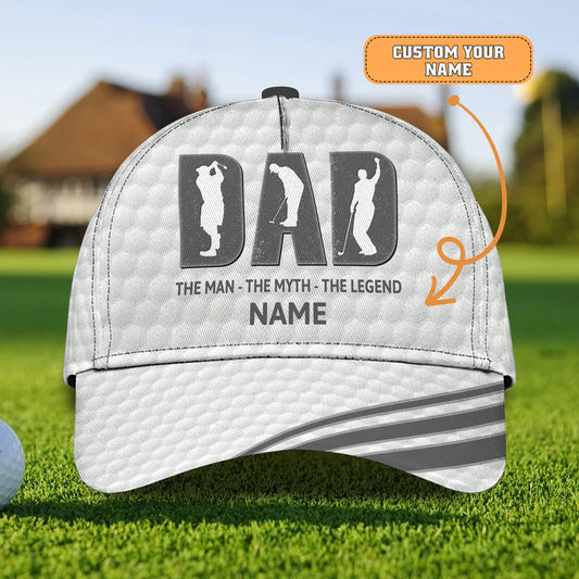 Maxcorners 3D Classic Cap Golf Dad Personalized Name Cap LM0402