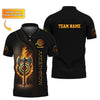 Maxcorners Custom Black Axe Throwing Team Shirt – Flaming Target & Battle Axe Design – Personalized Jersey for Axe Throwing Leagues & Events MT2009