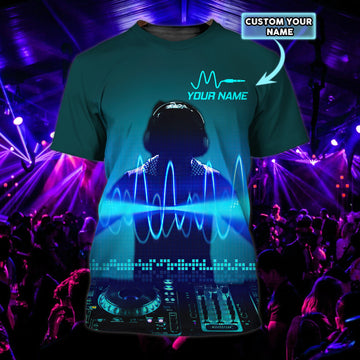 Maxcorners DJ Magic Personalized 3D All Over Printed Shirt