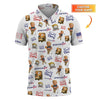 Maxcorners American Golf and Beer Trump Shirt – Funny Golf Shirt for Men & Women, Patriotic Team Golf Apparel LM0509