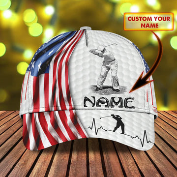 Maxcorners 3D Classic Cap Golf Personalized Name Cap LM0402