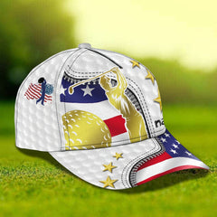 Maxcorners 3D Classic Cap Golf Lover 1 Personalized Name Cap LM0402