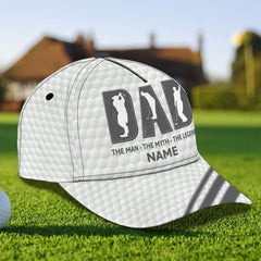 Maxcorners 3D Classic Cap Golf Dad Personalized Name Cap LM0402