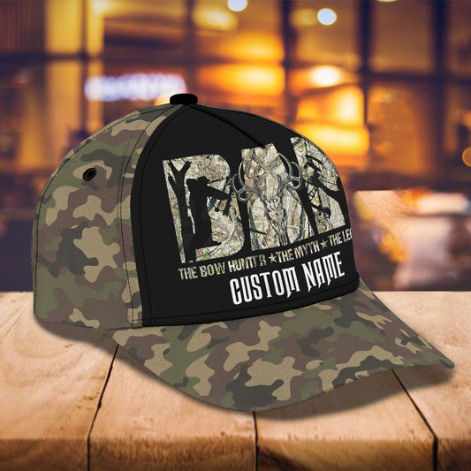 Maxcorners 3D Classic Cap Hunting Dad Personalized Name Cap LM0402