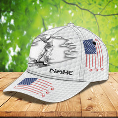 Maxcorners 3D Classic Cap Golf 123 Personalized Name Cap LM0402