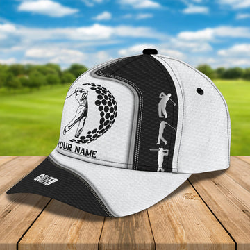 Maxcorners 3D Classic Cap Golfer Personalized Name Cap LM0402