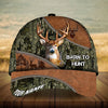 Maxcorners Epic Art Deer Hunting Zip Leather Pattern 3D Multicolor Personalized Cap