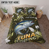 Maxcorners Fishing Outdoor Camo Personalized Name Unisex 3D Bedding Set