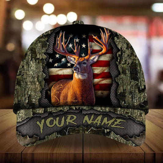 Maxcorners Bagrat Severa Hunting Deer Personalized Hats 3D Multicolored