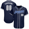 Maxcorners Custom Navy Gray-White Authentic Baseball Jersey LM2605