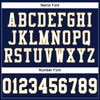 Maxcorners Custom Navy White-Old Gold Mesh Authentic Football Jersey LM2605