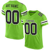Maxcorners Custom Neon Green Black-White Mesh Authentic Football Jersey LM2605