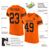 Maxcorners Custom Orange Black Mesh Authentic Football Jersey LM2605