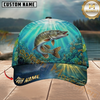 Maxcorners Underwater Coral Reef Custom Name Fishing Cap