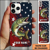 Maxcorners Bold Flag Artwork Custom Name Fishing Phone Case