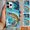 Maxcorners Ethereal Deep Water Waves Design Custom Name Fishing Phone Case