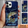 Maxcorners Honeycomb Texture Custom Name Fishing Phone Case