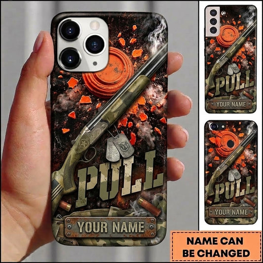Maxcorners Trap Shooting PULL Camo Dog Tags Shotgun Clay Explosion Personalized Phone Case