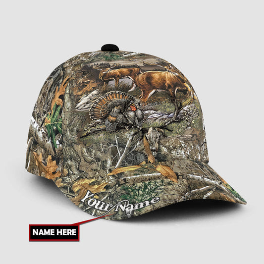 Maxcorners 3D All Over Print Baseball Cap Personalized Name Hunting Classic Cap All About Hunting LM0402