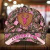 Maxcorners Deer Hunting Leather Pattern 3D Multicolor Personalized Cap