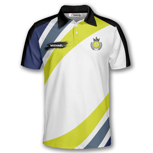Max Corner Personalized Name and Team name Emblem Green Sports Version Custom Pickleball 3D Polo Shirt