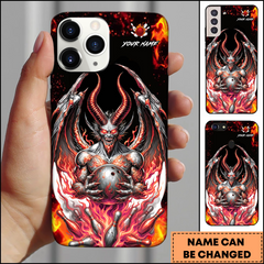 Maxcorners Bowling Inferno Demon Lord Personalized Name 3D Phone Case