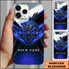 Maxcorners Darts Phonecase Blue Electric Cyber Dartboard Target Personalized Name 3D Phone Case