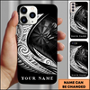 Maxcorners Darts Phonecase Tribal Pattern Monochrome Dartboard Personalized Name 3D Phone Case