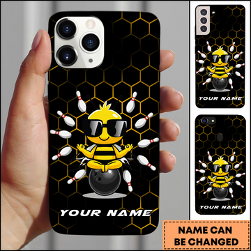 Maxcorners Zen Bee Honeycomb Bowling Personalized 3D Phone Case