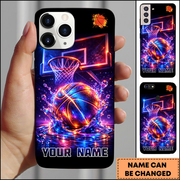 Maxcorners Basketball Neon Water Splash Dunk Personalized 3D Phone Case