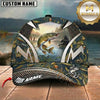 Maxcorners Vintage Tackle Artwork Custom Name Fishing Cap