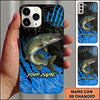 Maxcorners Fishing Phone Case Claw Mark Pattern Custom Name Phone Case