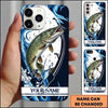 Maxcorners Fishing Phone Case Dynamic Wave Artwork Custom Name Phone Case