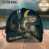Maxcorners Moonlight Splash Design Custom Name Fishing Cap