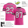 Maxcorners Custom Pink White-Black Authentic Football Jersey LM2605