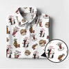 Maxcorners Transfusion Golf Shirt, Golf Transfusion Drink Pattern Polos, Men's Golf Shirts
