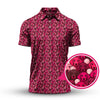 Maxcorners Dachshund Dog Pattern Golf Shirt With Pink Color , Funny Dachshund Golf Shirt For Golfers, Golf Gift For Dog Lover