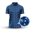 Maxcorners Dachshund Dog Pattern Golf Shirt With Navy Color , Funny Dachshund Golf Shirt For Golfers, Golf Gift For Dog Lover