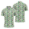 Maxcorners Leopard Pattern St Patrick's Day Shamrock Golf Shirt, Fun Golf Shirts For Men, Polo Shirts For Men