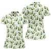 Maxcorners Funny Pickle Hawaiian Golf Shirt, Cartoon Style Women's Golf Tops, Ladies Golf Shirts LM1507