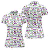 Maxcorners Wine Lover Golf Top, Grape Humor Print, Golf Shirts For Women LM1507