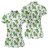 Maxcorners Green Cocktail Splash Pattern Golf Shirt, Ladies Golf Top, Hawaiian Golf Shirt, Women’s Golf Apparel LM1507