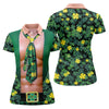Maxcorners Funny St Patrick's Day Shamrock Golf Shirt, Women's Golf Shirts, Ladies Golf Polos, Women's Polo Shirt
