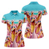 Maxcorners Funny Pink Pelican Beach Crowd Golf Shirt, Women's Golf Shirt, Hawaiian Golf Shirt, Golf Polo For Women LM1507