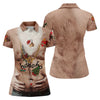 Maxcorners Women's Santa Beer Belly Costume Golf Shirt, Christmas Golf Shirt, Women’s Golf Apparel LM1507