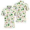 Maxcorners St Patrick's Day Beer Golden Horseshoes Shamrock Golf Shirt, Polo Shirts For Men, Golf Shirts For Men