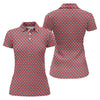 Maxcorners Red New York Assman Pattern Polo Shirt, Ladies Golf Shirts, Hawaiian Golf Shirt, Women’s Golf Apparel LM1507