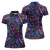Maxcorners Vibrant Neon Liquid Marble Abstract Golf Shirt, Women’s Golf Tops, Women’s Golf Apparel LM1507